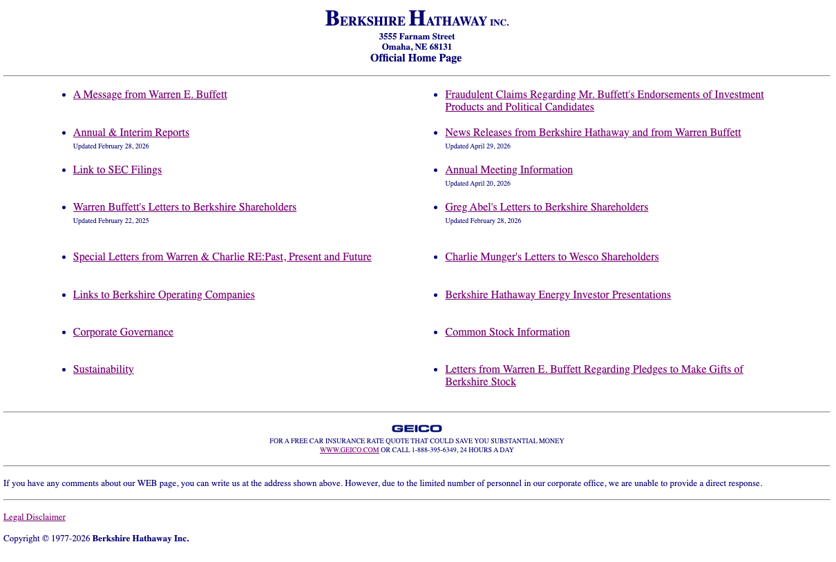 berkshire-hathaway-homepage-2026-list-of-links